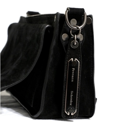 Proenza Schouler Black PS1 Black Suede Mini Crossbody Bag - Picture 5 of 7